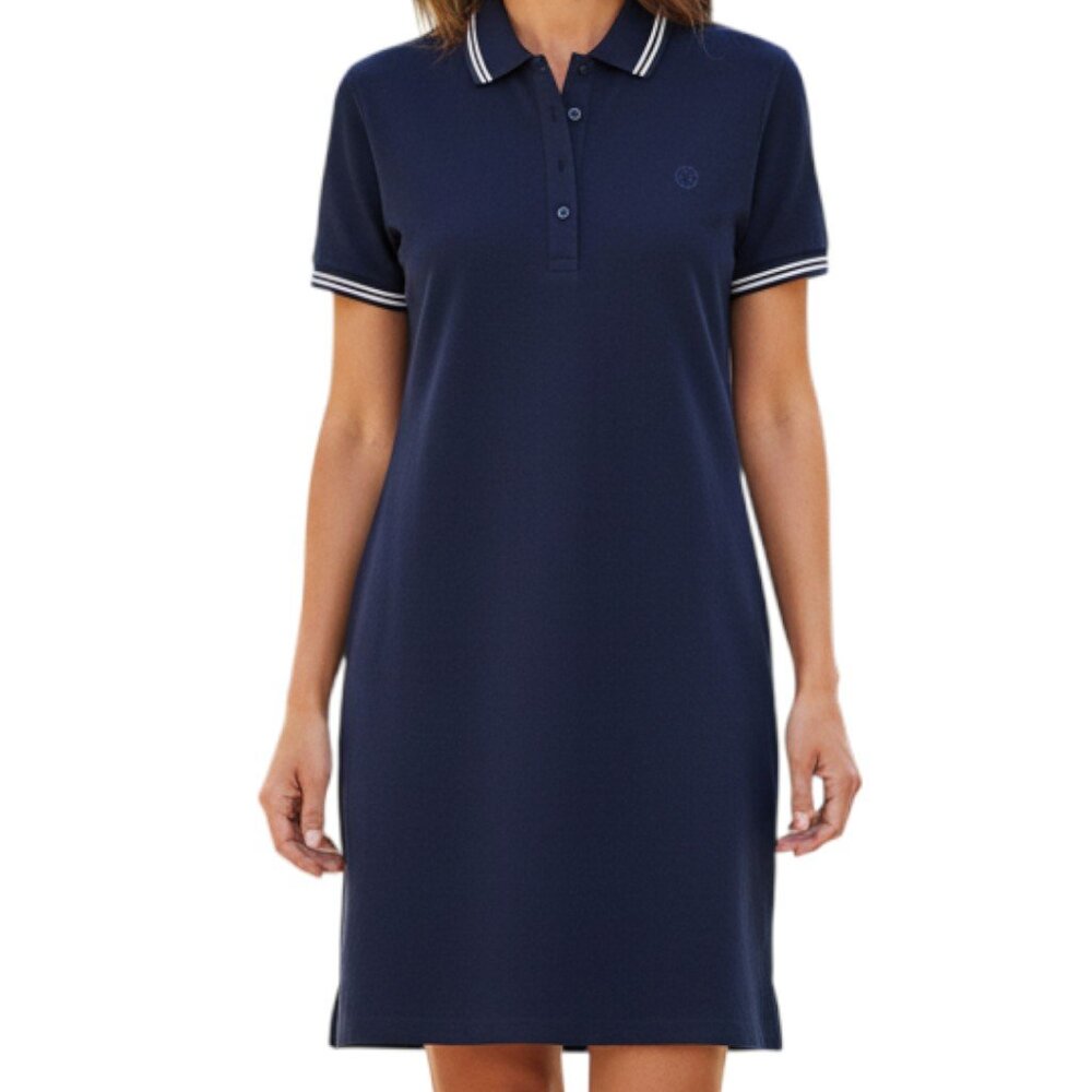 PINK by VICTORIA SECRET Navy Collared Pique Polo Dress - Size Large - NWT